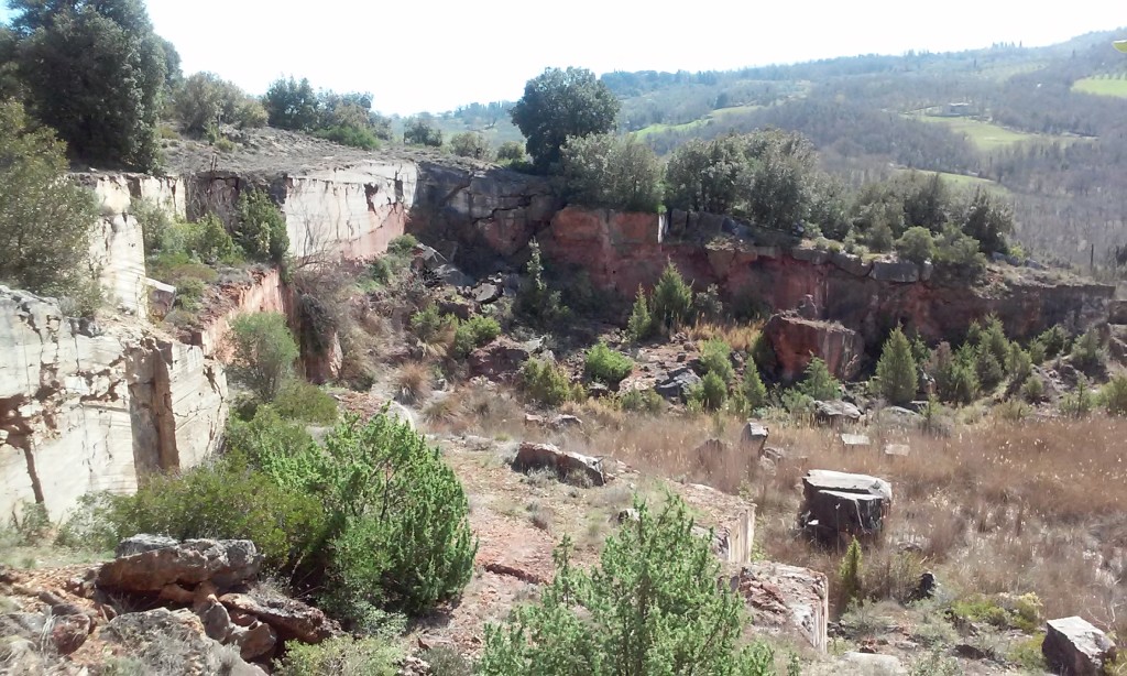 Le vecchie cave di travertino di Bagno Vignoni